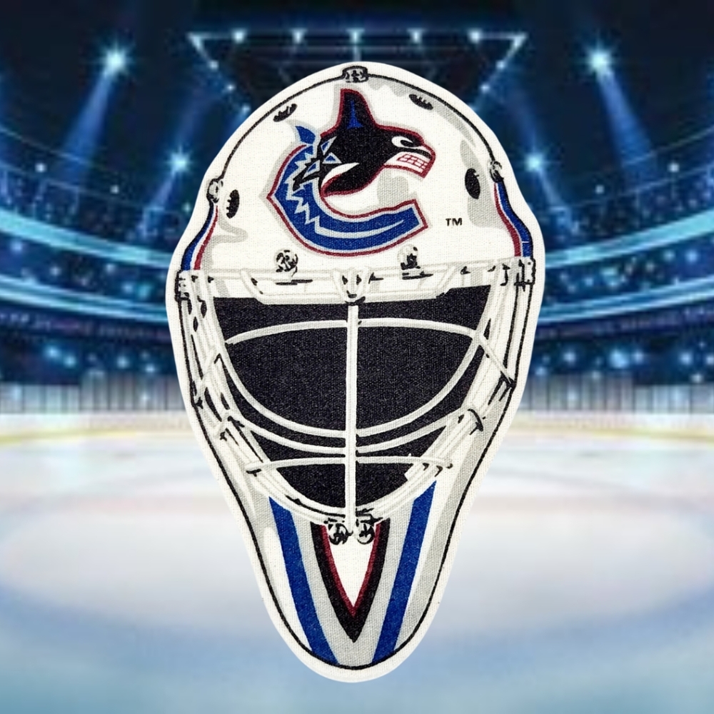 Vancouver Canucks Goalie Mask Patch Iron On Applique Vintage NHL Hockey